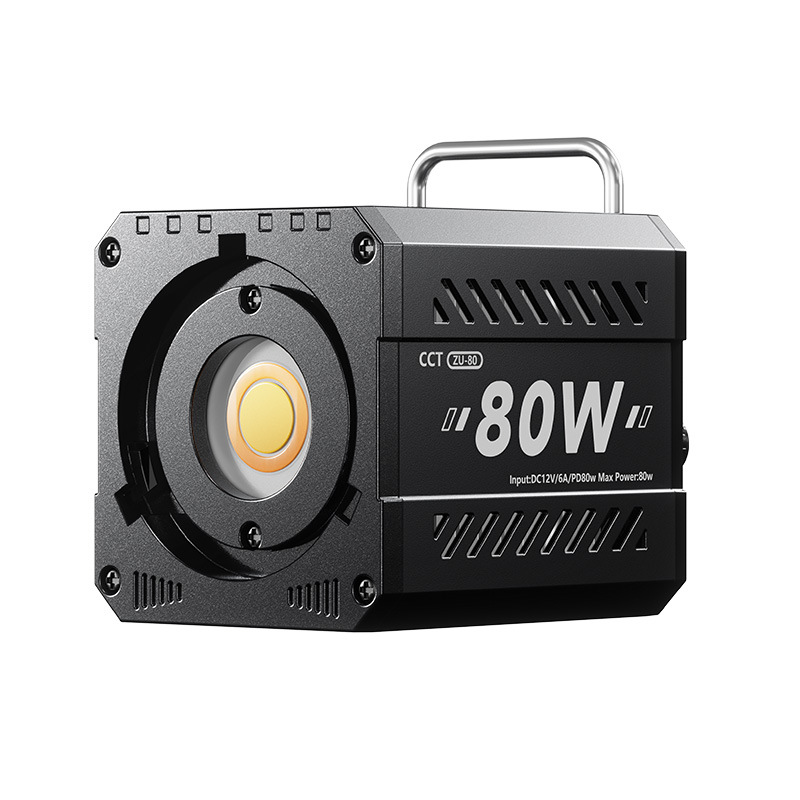 Lighting Gallery - ZU80 Hochleistungs-COB-Fill-Light Fotografie-Leuchte Handgehaltene Filmleuchte 2500-6500K