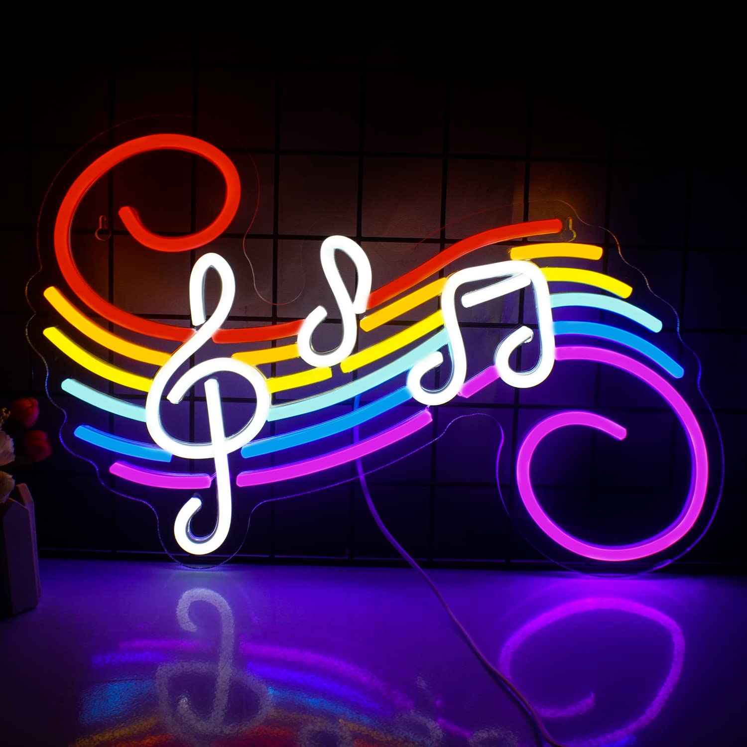 Wedding Lighting And Decor - Musiknoten Neonschild Anpassbare Farbige Violinschlüssel LED-Neonlicht