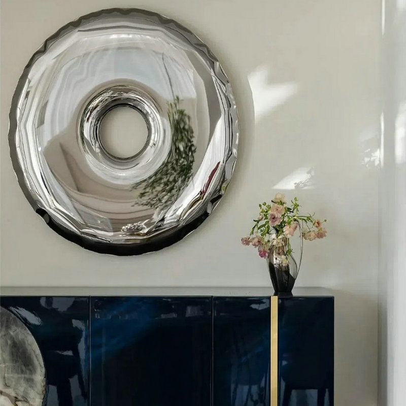 Lighting Metal Wall Decor - Edelstahl galvanisierte Donut-Wanddekoration, nordische luxuriöse runde