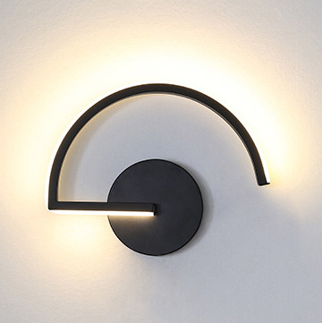 Room Lighting Bedroom Decor - Moderne Nordische LED-Wandleuchte, Minimalistische Schwarze Geometrische