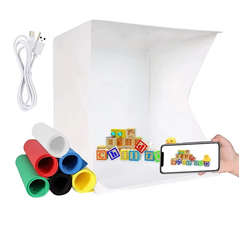 Lighting Gallery - Faltbarer Lichtkasten, tragbares Fotostudio-Zelt mit LED-Beleuchtung,