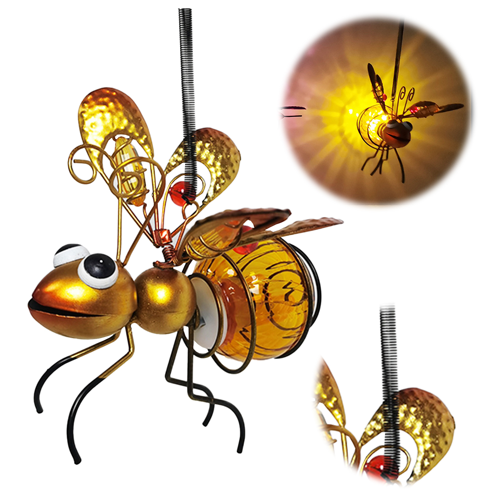 Lighting Bug Decor - Solarbetriebene Außen-Insektenlampe Hängende Fluginsektenlampe Garten-Insektenlicht Dekoration