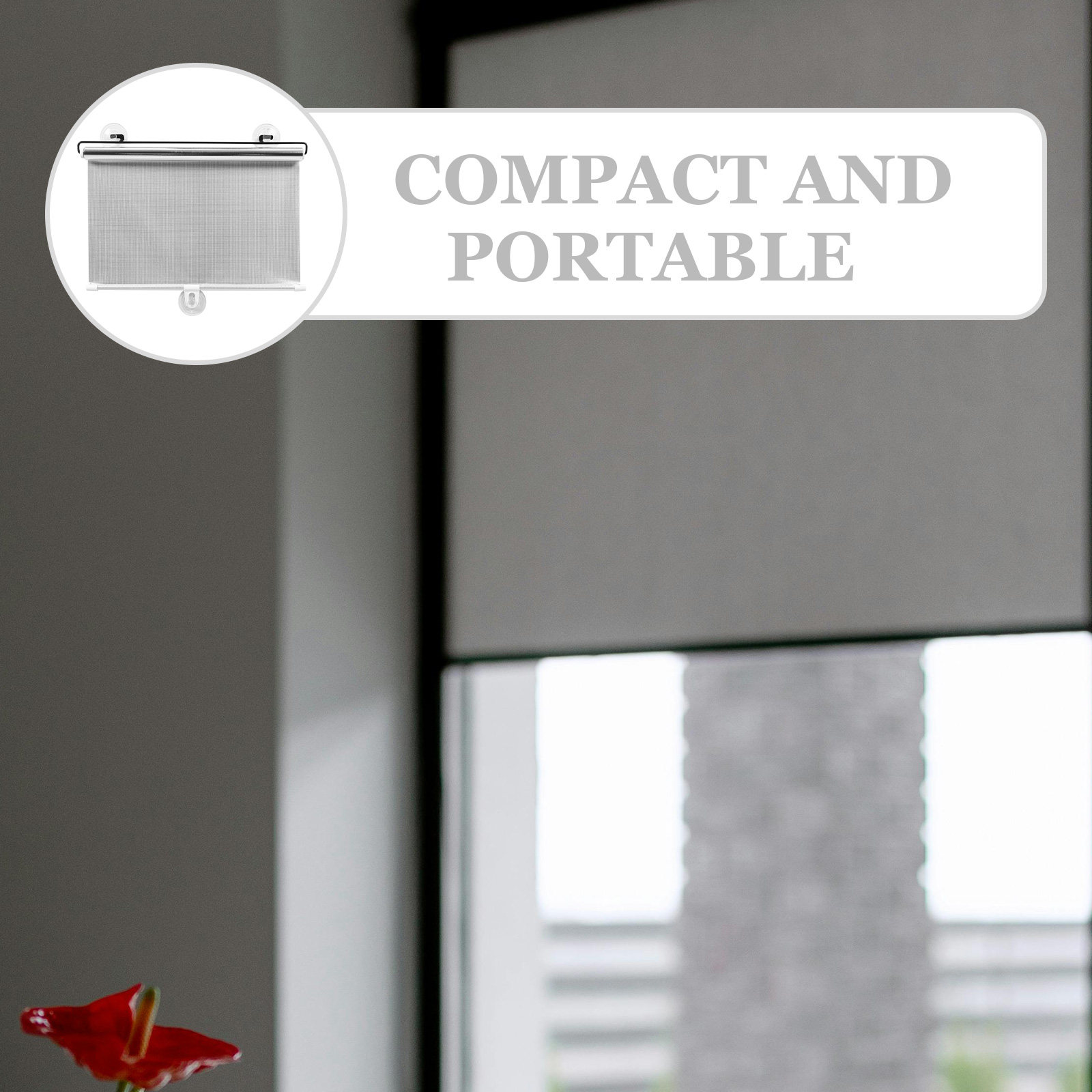 Kitchen Decor Lighting - Fensterrollo mit Saugnapf, wiederverwendbar, ohne Bohren,
