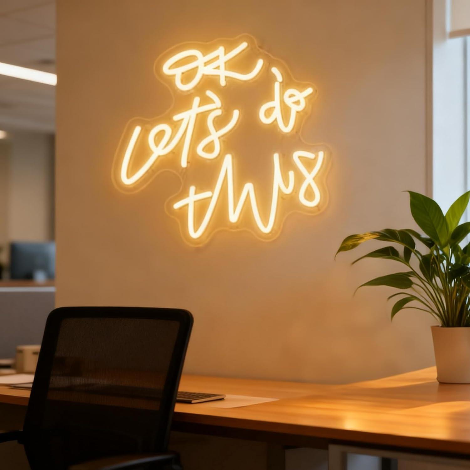 Ok Lighting Decor - OK, lasst uns das machen! Neon-Schild,