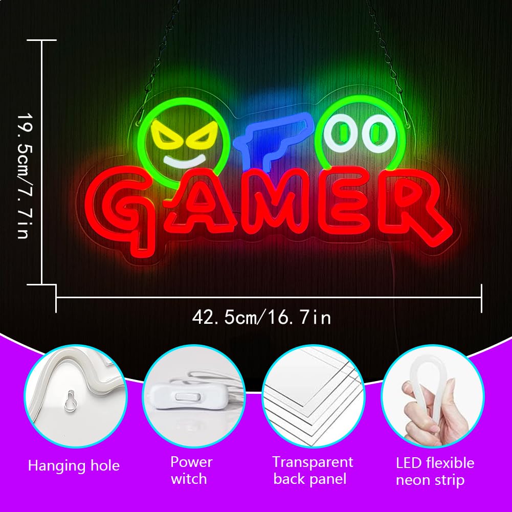 Gamer Neon-Schild LED-Wandleuc – Wedding Lighting And Decor Bewertung und Preis