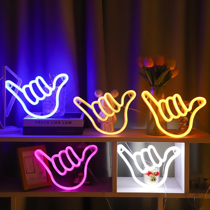 LED-Neonschild Peace Hand Win  – Ok Lighting Decor Bewertung und Preis