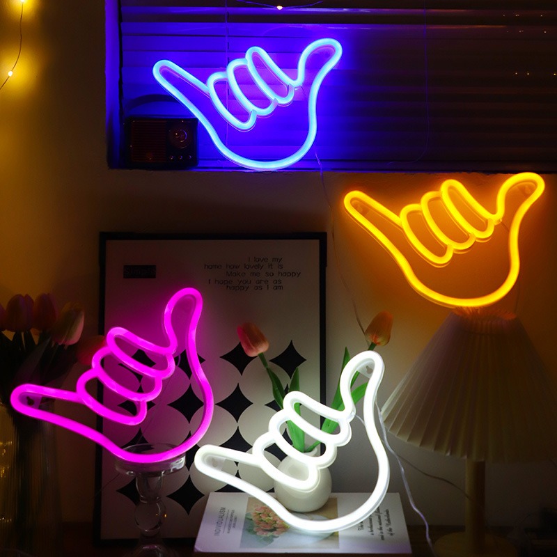 LED-Neonschild Peace Hand Win  – Ok Lighting Decor Bewertung und Preis