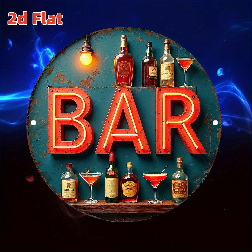 2D Metallschild, Vintage Neon  – Lighting Metal Wall Decor Bewertung und Preis