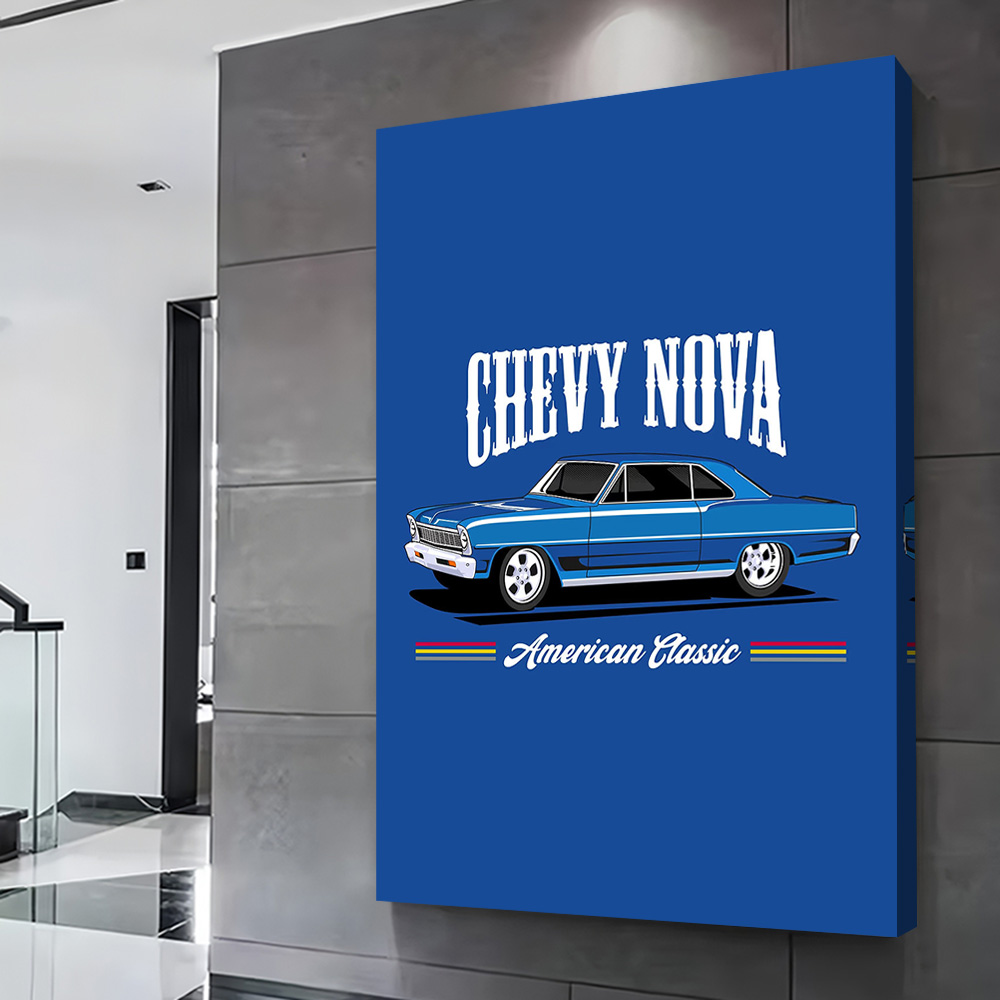 Chevy Nova Classic Cars Druck  – Nova Decor & Lighting Juletrelys Bewertung und Preis