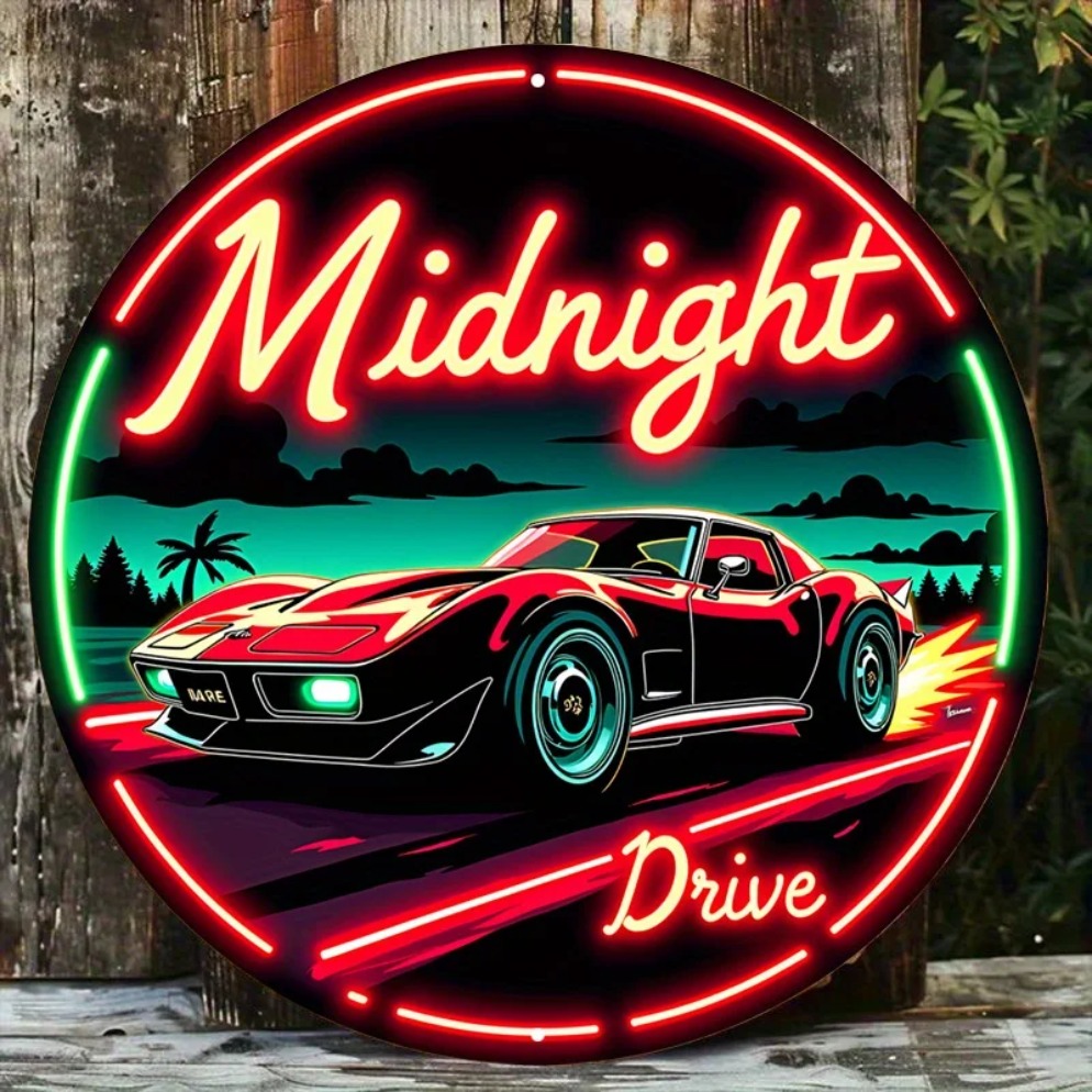 Vintage Neon Autoschild Midnig – Lighting Metal Wall Decor Bewertung und Preis