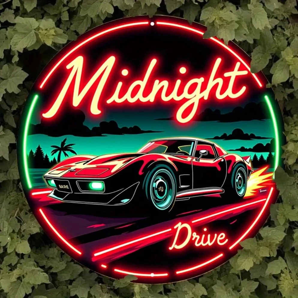 Vintage Neon Autoschild Midnig – Lighting Metal Wall Decor Bewertung und Preis
