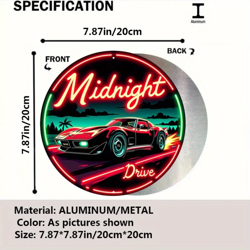 Vintage Neon Autoschild Midnig – Lighting Metal Wall Decor Bewertung und Preis