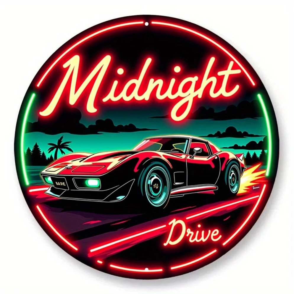 Vintage Neon Autoschild Midnig – Lighting Metal Wall Decor Bewertung und Preis