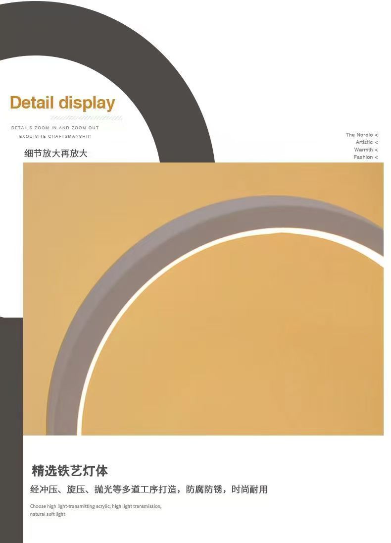 20CM LED Einfache Rund Ring Ti – Room Lighting Bedroom Decor Bewertung und Preis