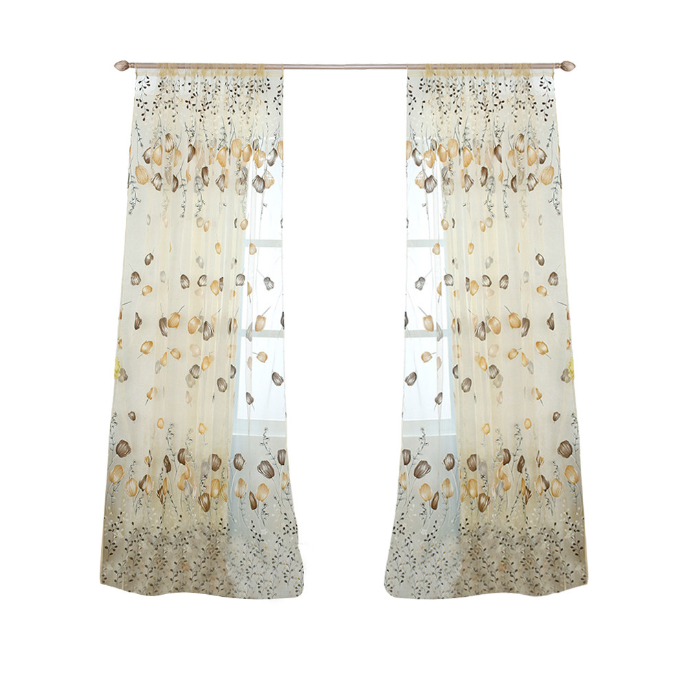 100x200cm Tulpen-Voile-Vorhäng – Kitchen Decor Lighting Bewertung und Preis