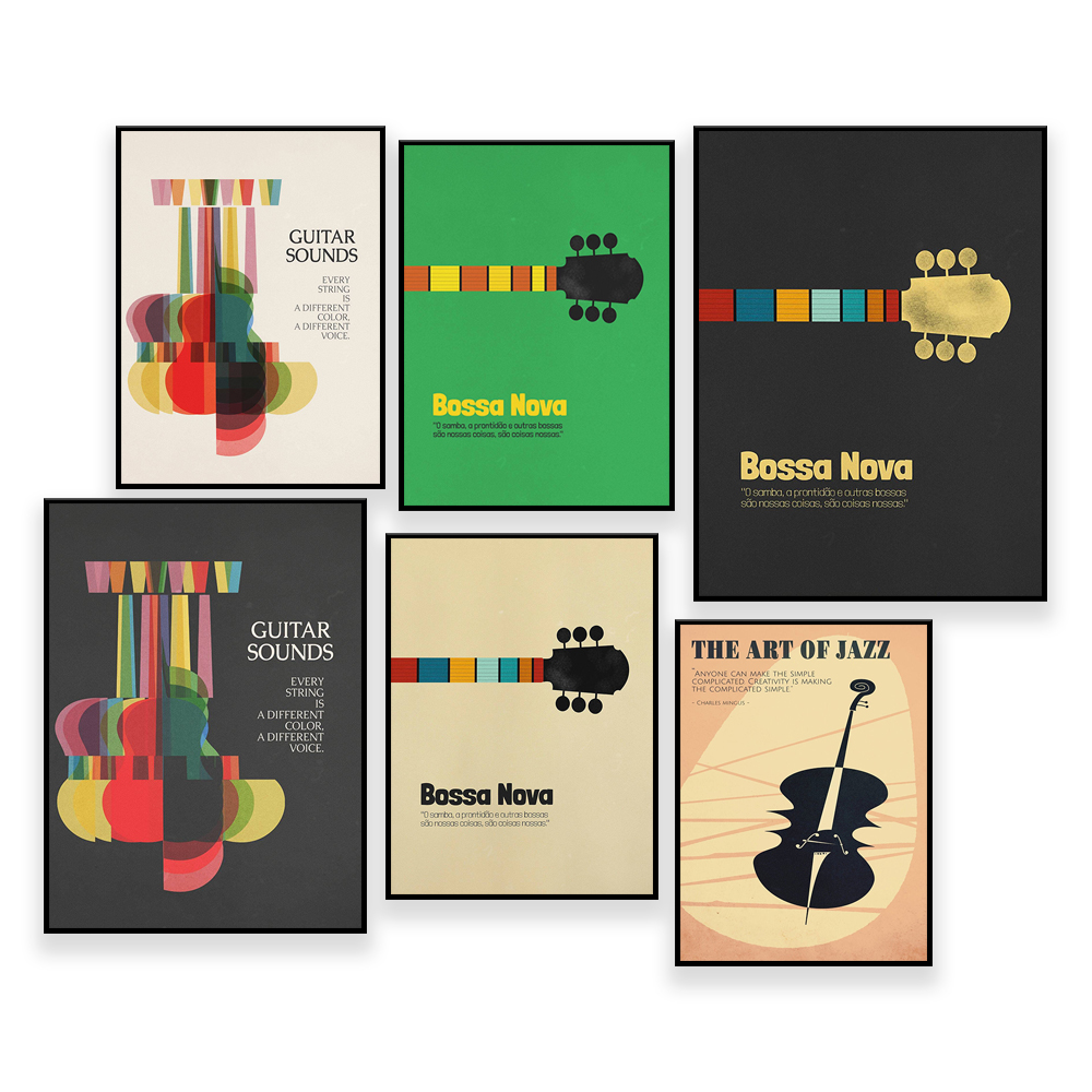 Bossa Nova Poster, Jazz Drucke – Nova Decor & Lighting Juletrelys Bewertung und Preis